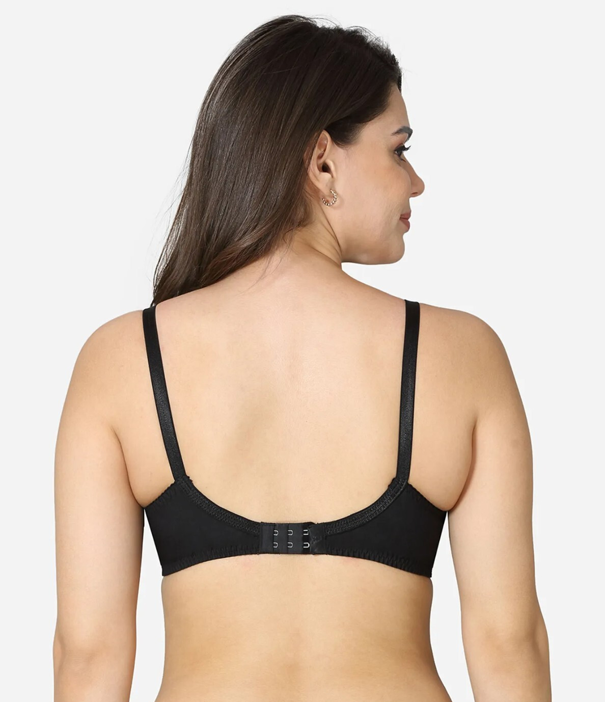Saree Bra – BLACK Double Layered Plus Size Non Padded Wireless Cotton Sexy Bra