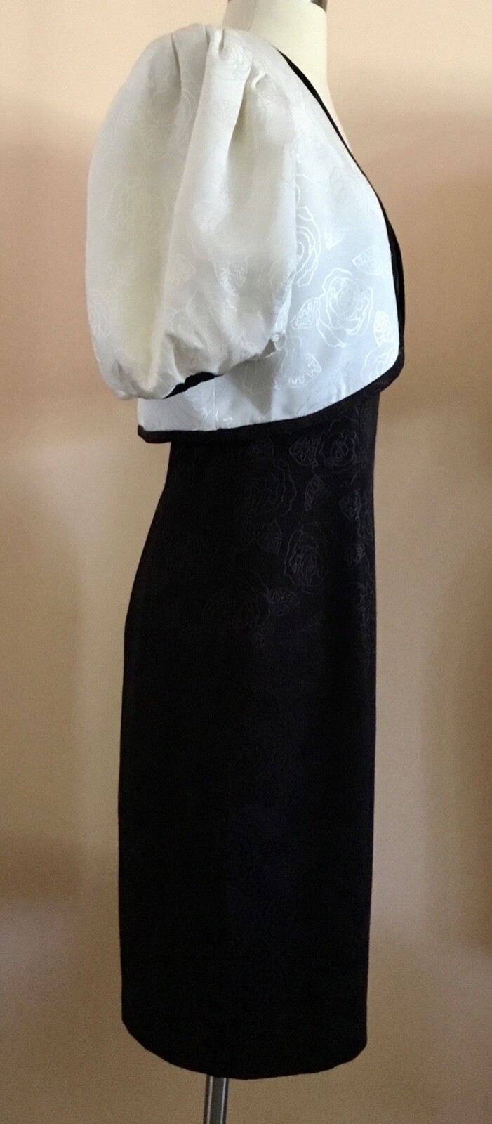 VTG &lsquo;POSITIVELY ELLYN&rsquo; 2 PC DRESS & JACKET BLACK & WHITE NO SZ OR FABRIC LABEL