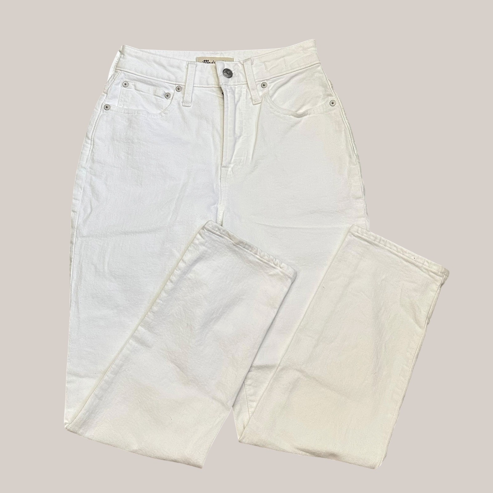 Madewell The Curvy Perfect Vintage Jeans in White Size 25 Denim