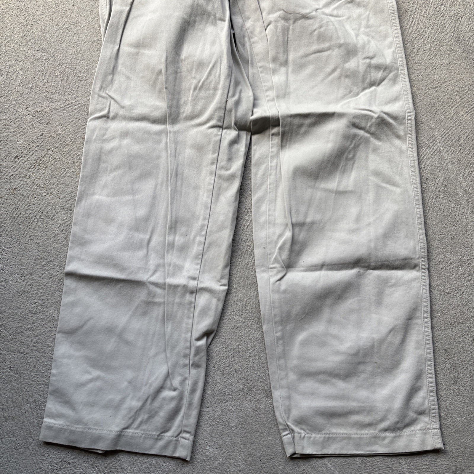 Vintage Riveted LEE Fatigue Utility Pants Wide Relaxed Khaki Tan Juniors 9 M