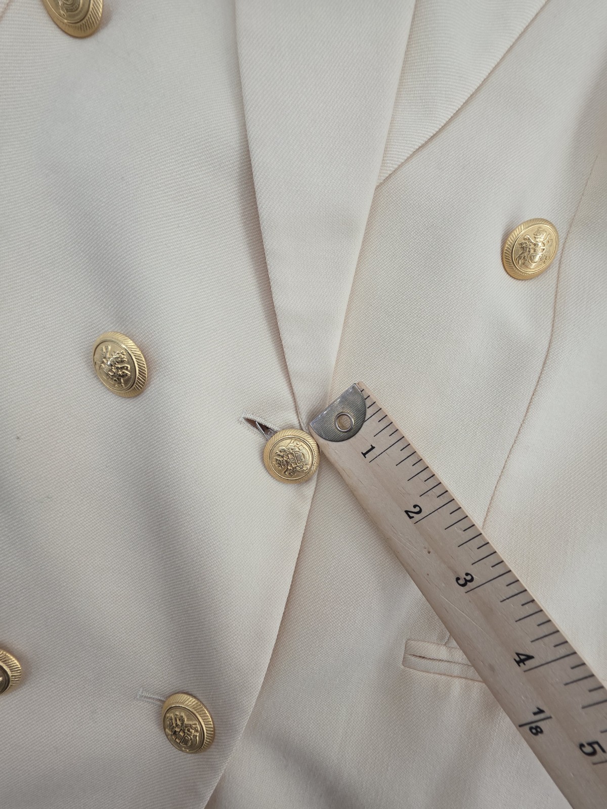 VTG 90s Pendleton Double Breasted Wool Blazer Gold Crest Buttons Women 12