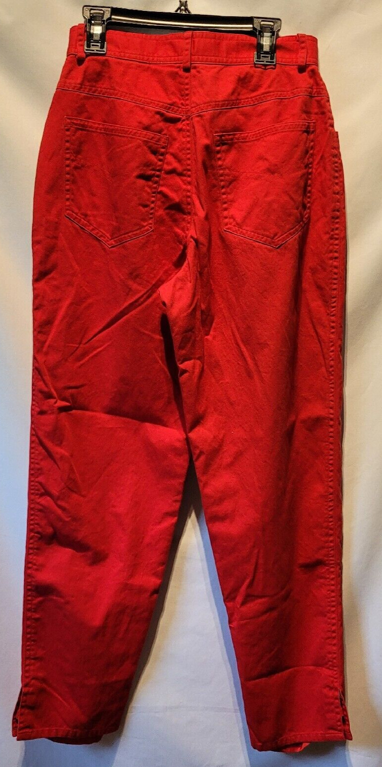 VTG BOUILLABAISSE by Deborah, Red Lined Pant Womens Size 6 Baggy Cotton RARE 80s