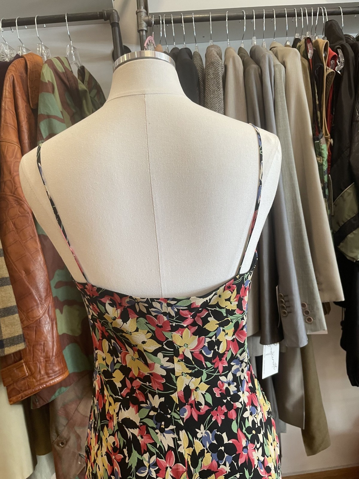 Vintage Ralph Lauren 90s Does 30s Floral Silk Slip Dress