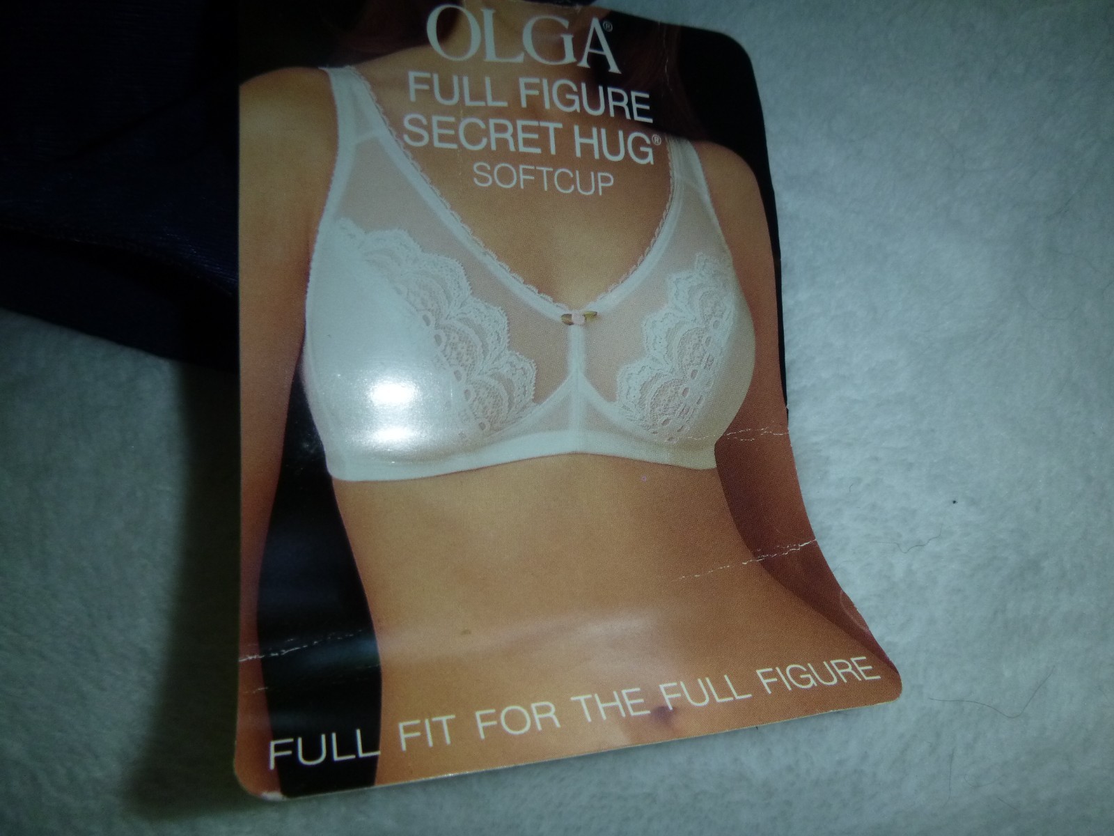 NOS Vtg Olga #33613 Full Figure Secret Hug Bra Navy Blue Sz 40DD