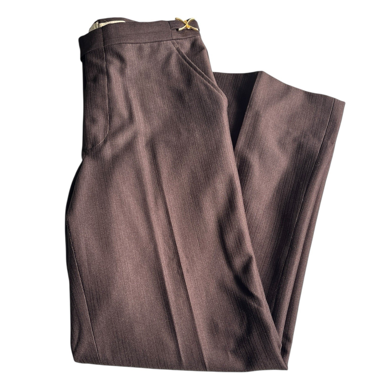 Vintage Primo Slacks Brown Dress Pants High Rise Career Office Womens
