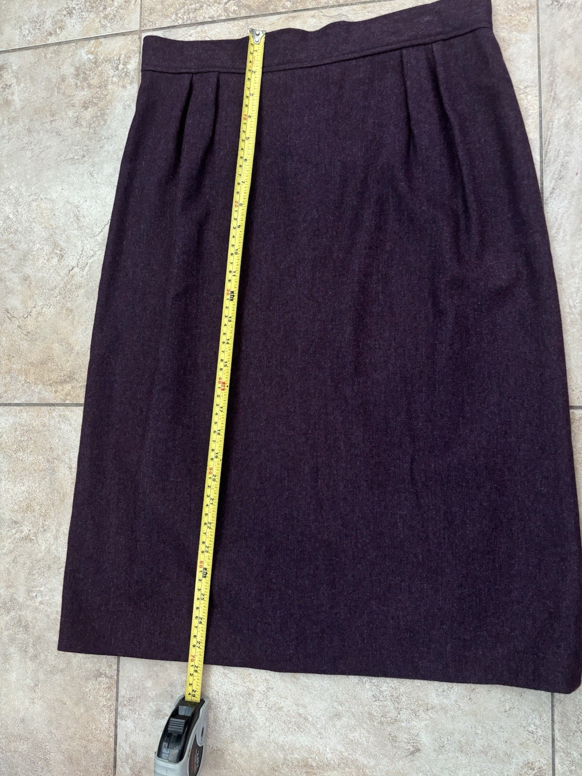 Vintage Evan Picone 3 Piece Suit Wool Mohair Purple Blazer Skirt Pants Size 16