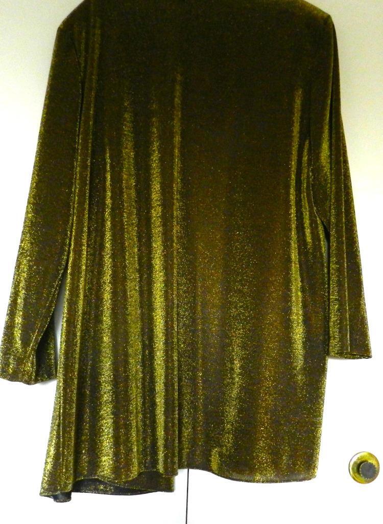 « Another Thyme » Evening Cardigan Lightweight Jacket Gold Color sz-20 W