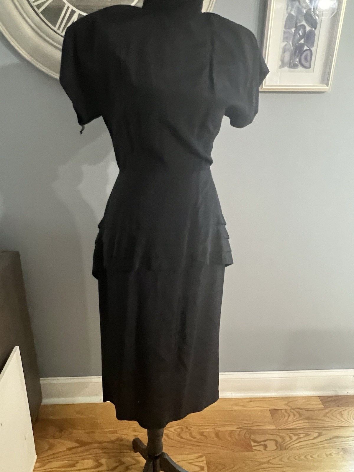 Women&rsquo;s Vintage Dress Size 5/6 Renditions New York Black Rayon Made in USA 80’s