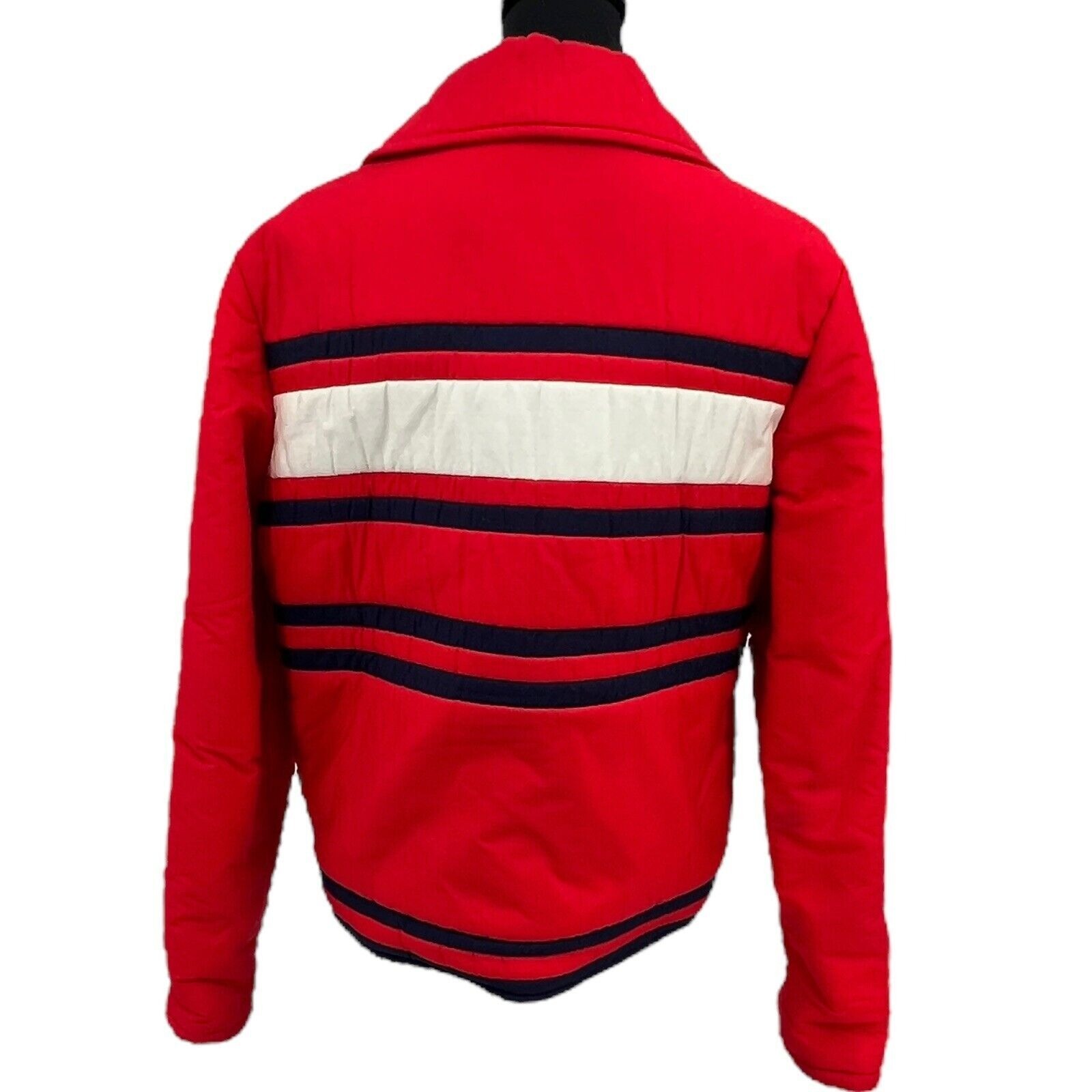 Vintage 70s Jean Claude Killy Ski Jacket Womens EU 40 S/M Red Racing Stripe Ski