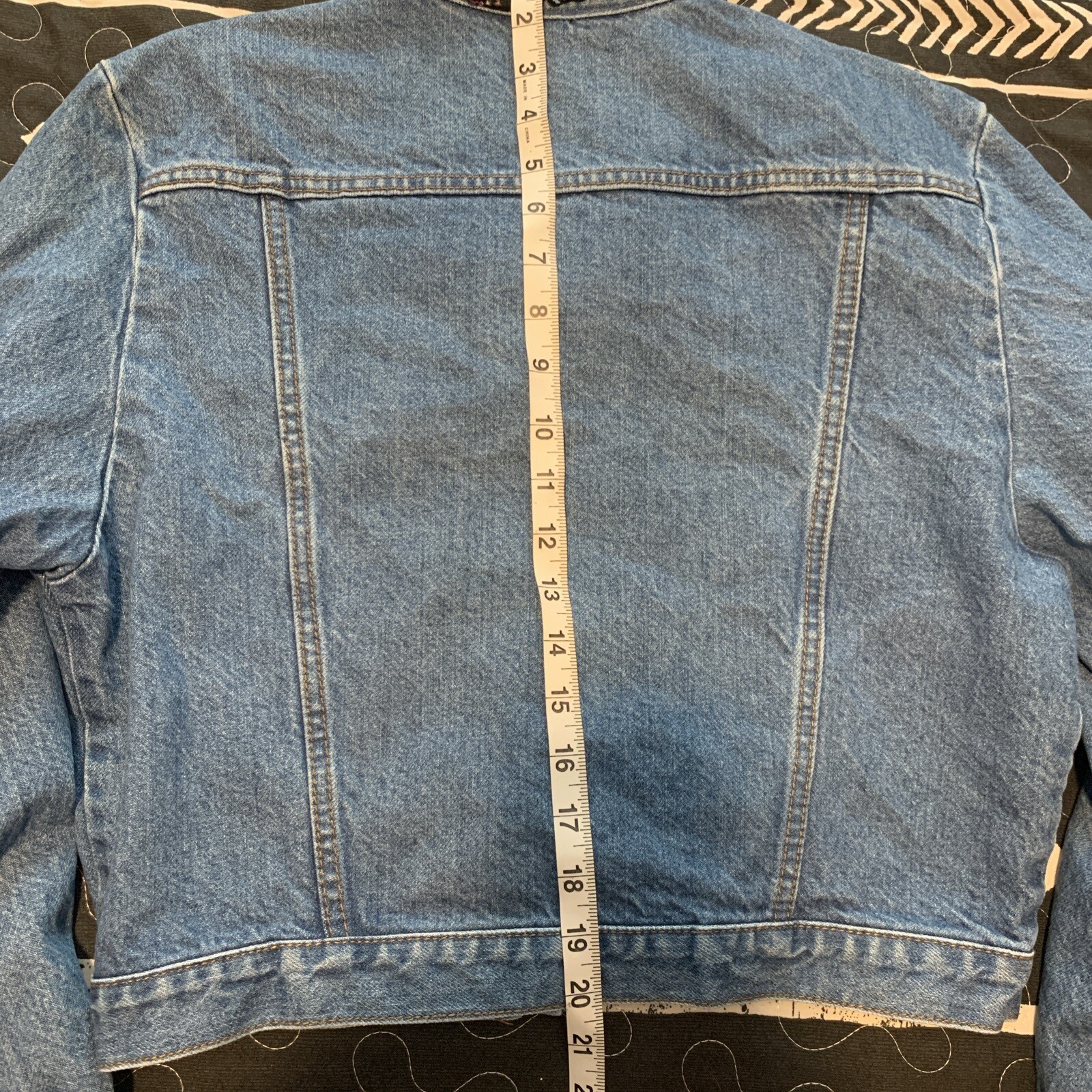 Vintage California Concepts Denim Jacket 80s 90s Romantic Ruffle Trim Crop Sz S