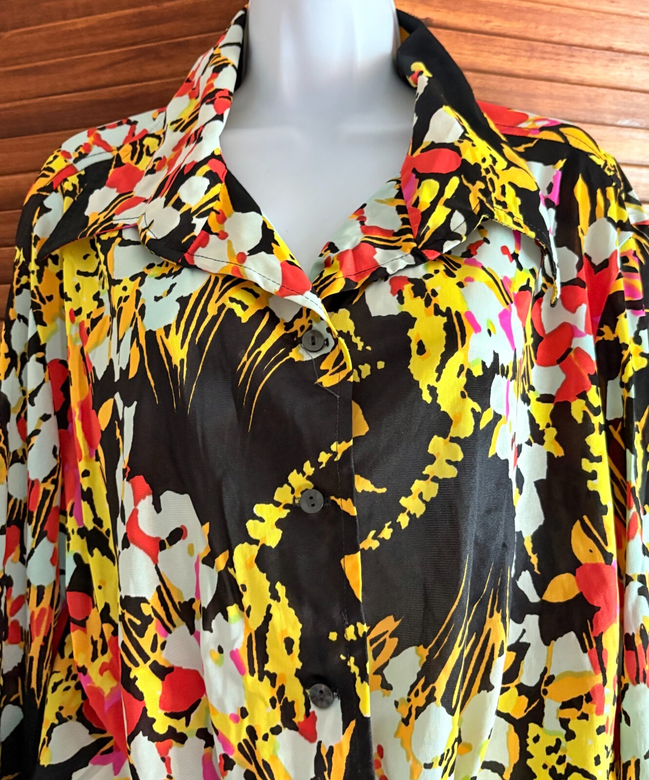 Vintage Shamis Floral Button Down 1970&rsquo;s M/L