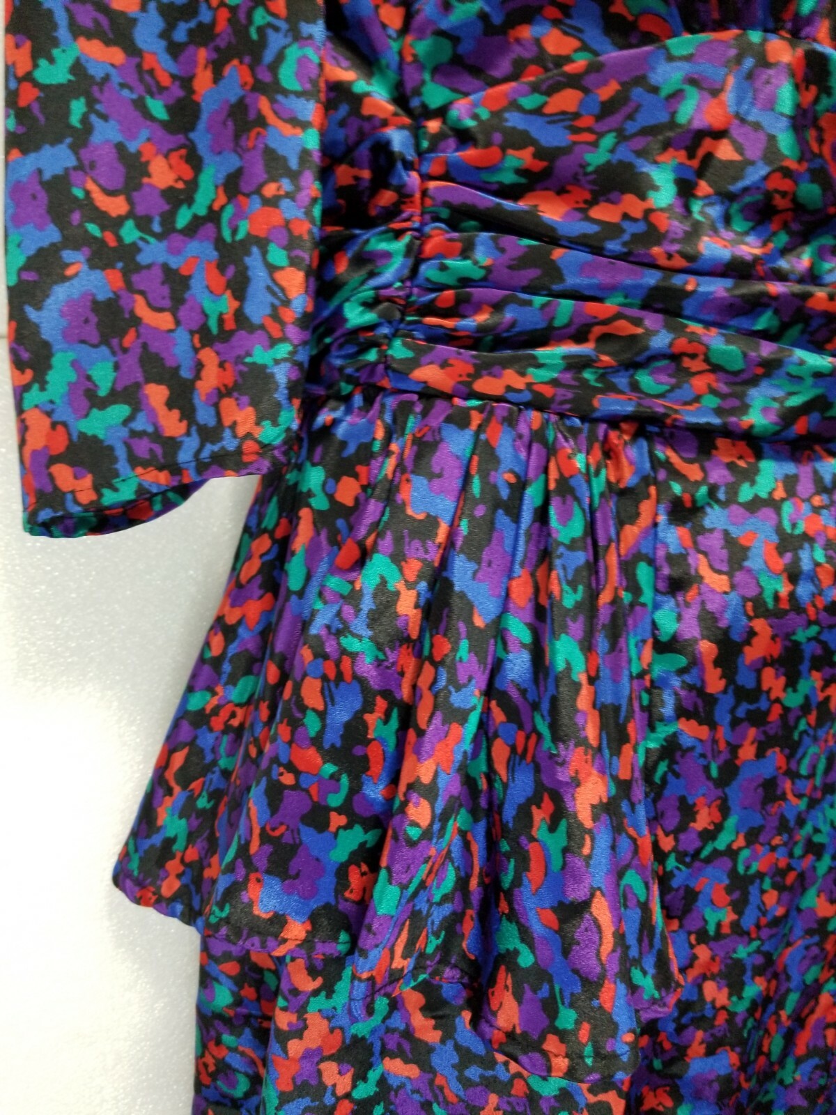 Vintage SHELLY MICHAELS multicolor Dress Size 5/6 Silk (42 long)
