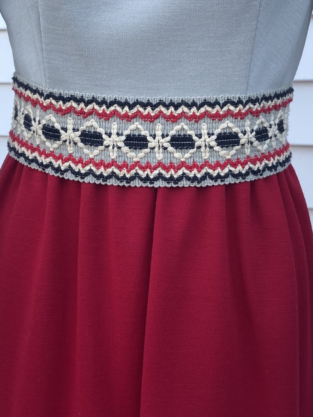 Lanz Vintage 60s Nancy Sinatra GoGo Mod Long Sleeve Mock Neck Belted Dress 13