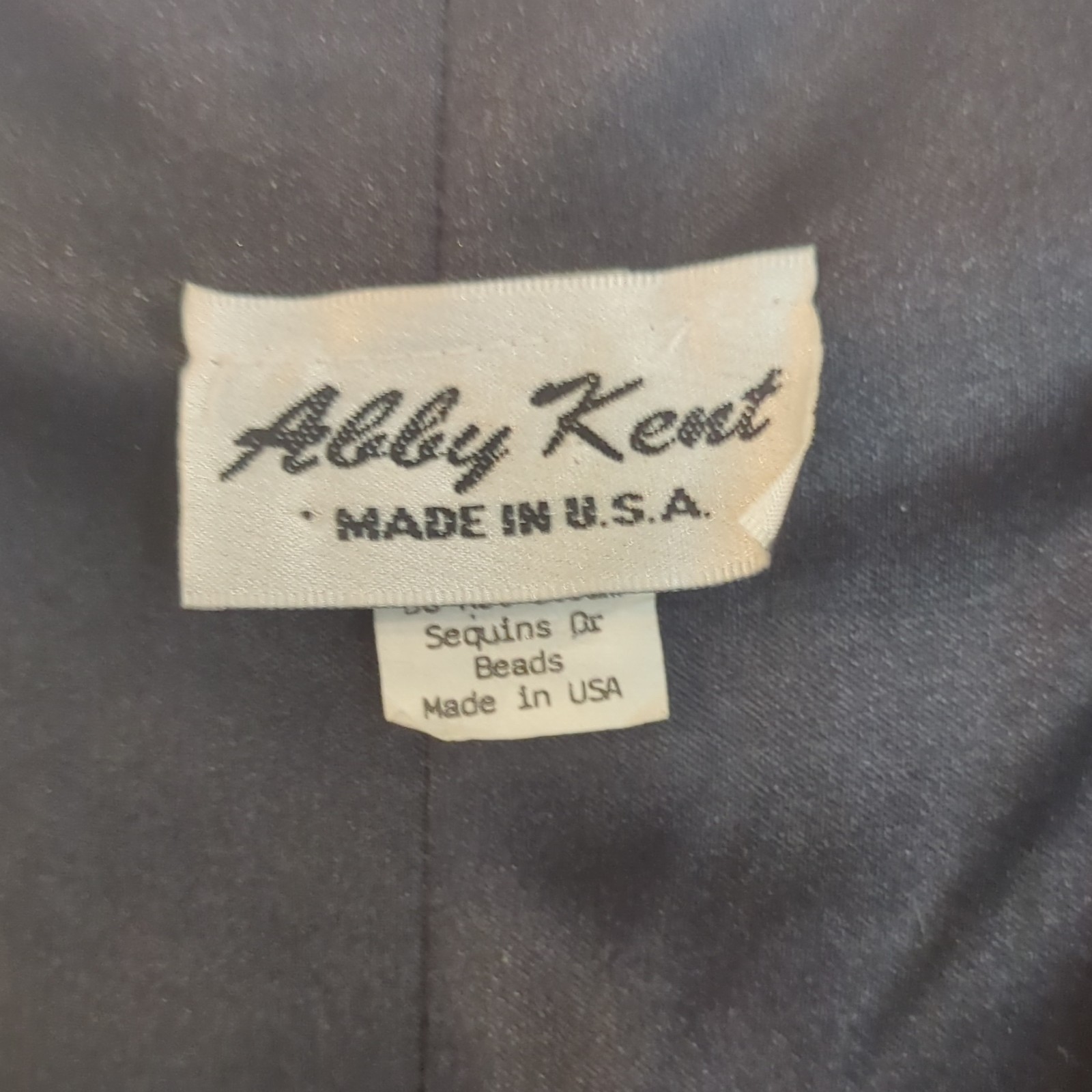 Abby Kent Black Ruched Long Sleeve Pantsuit Sequin Beaded Accent Size 9-10