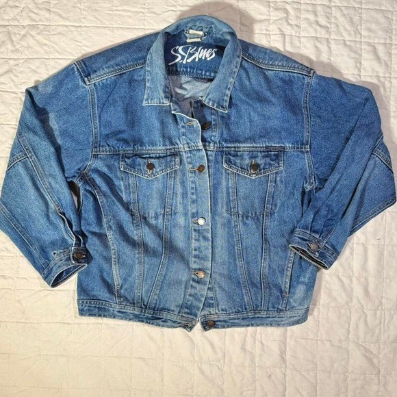Vintage S.P. Blues Denim Jacket – Men&rsquo;s XL / Women&rsquo;s XXL–XXXL – 90s Oversized