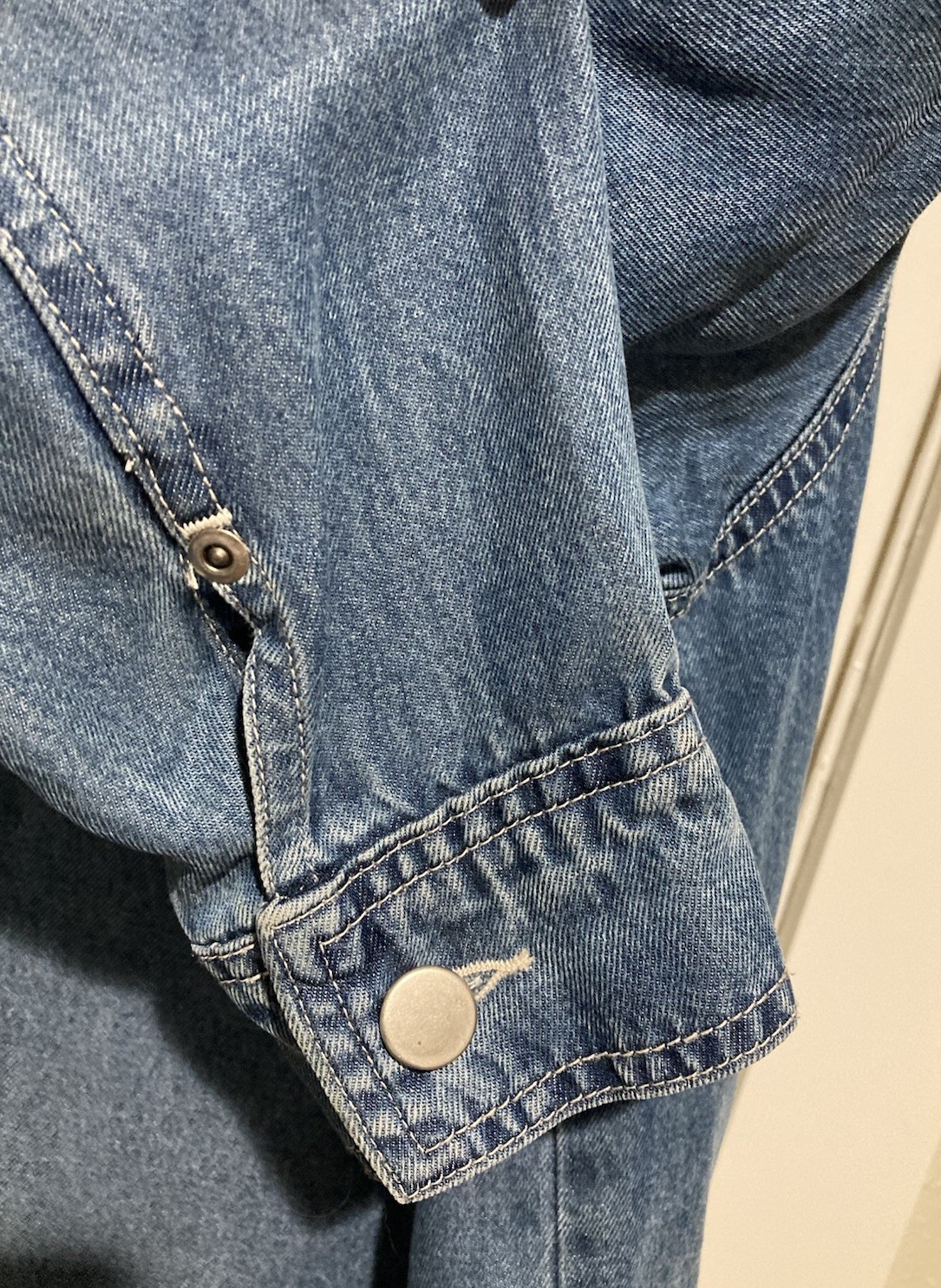 Denim Jacket Metal Buttons, Chico’s Private Edition Size 0, (Womens L)