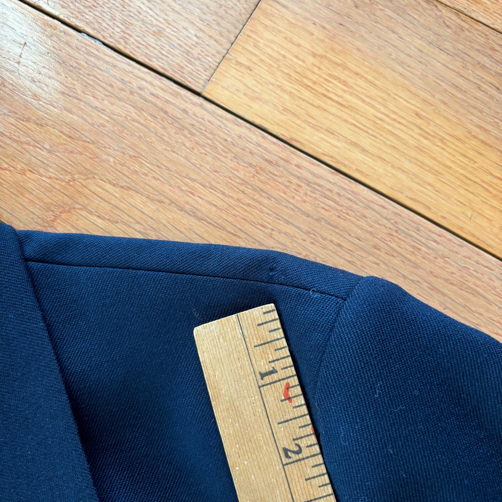 VTG Pendleton 100% Virgin Wool Blazer Womens 18W Plus Navy Blue Made In USA READ