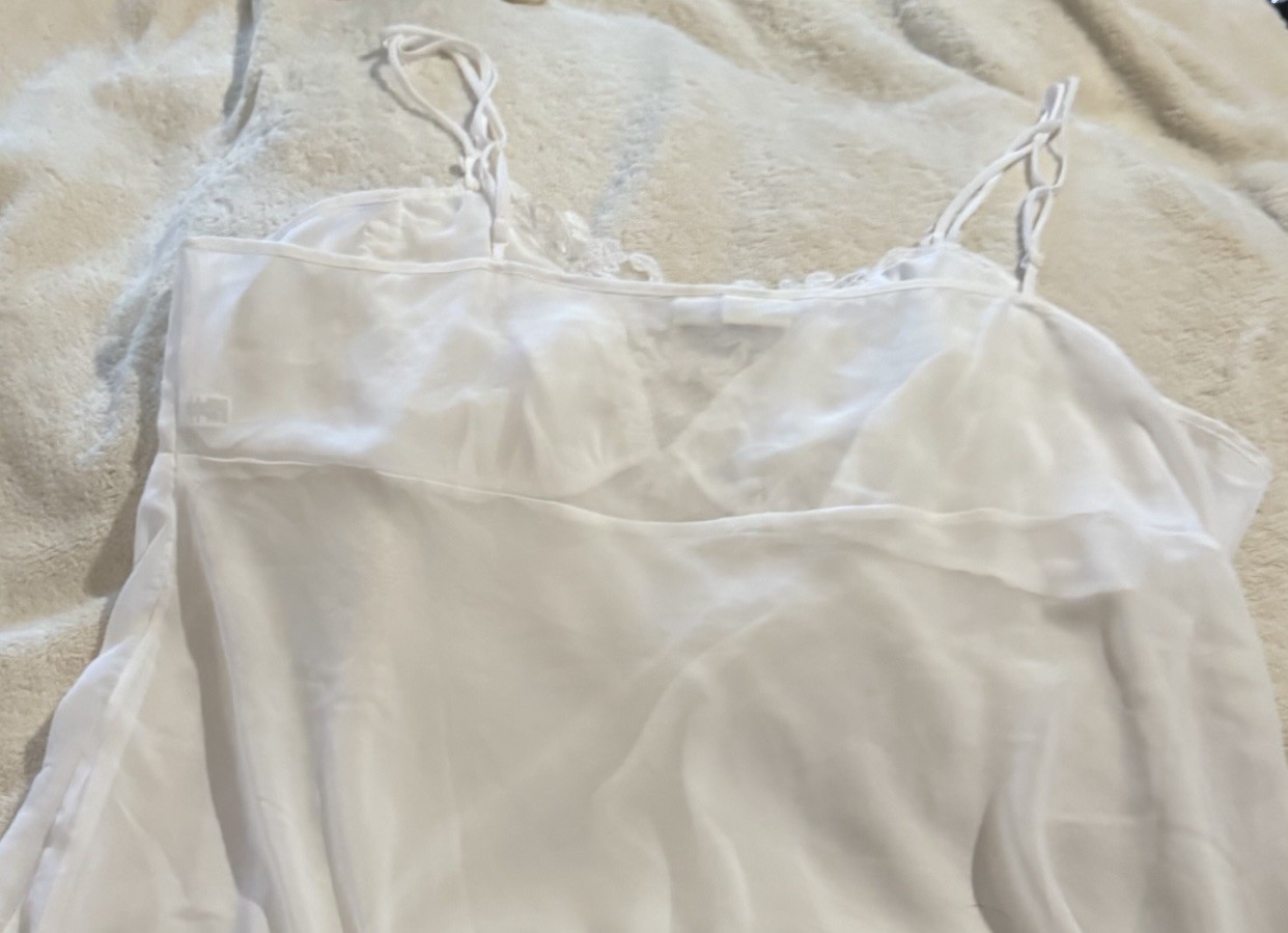 Sheer Fairy Princess Babydoll Bridal White Plus Lingerie 26 / 28 3x 4x Appliqué