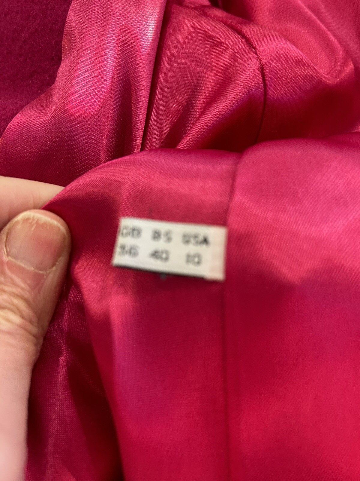 Vintage Christian Lacroix Pret-A-Porter Pink Suede Fringe Cashmere Wool Coat