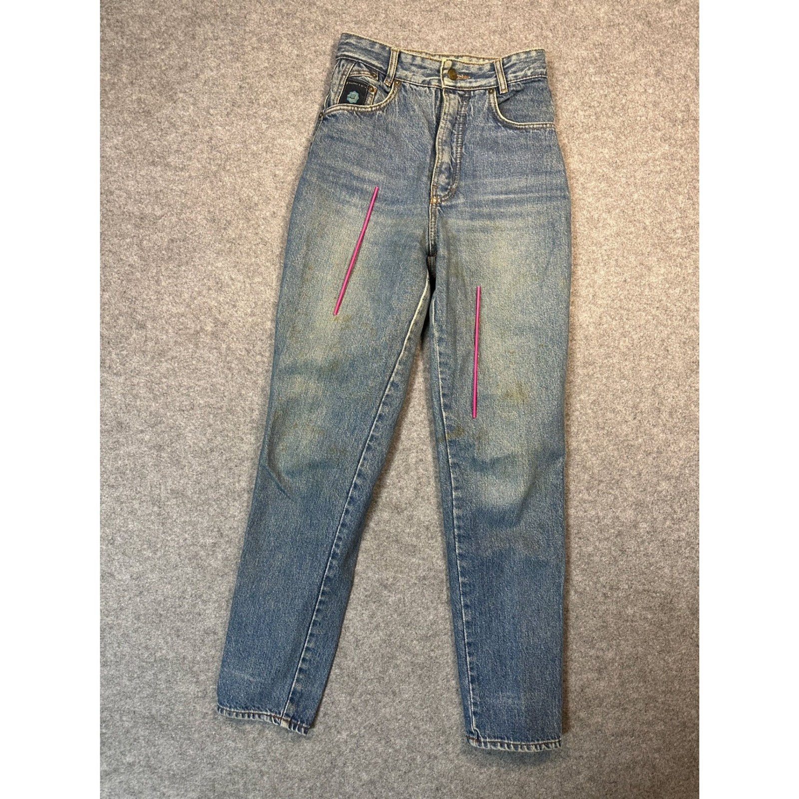 Kandy&rsquo;s 1970 High Rise Mom Jeans Size 24 Blue Vintage Denim Made in Brazil