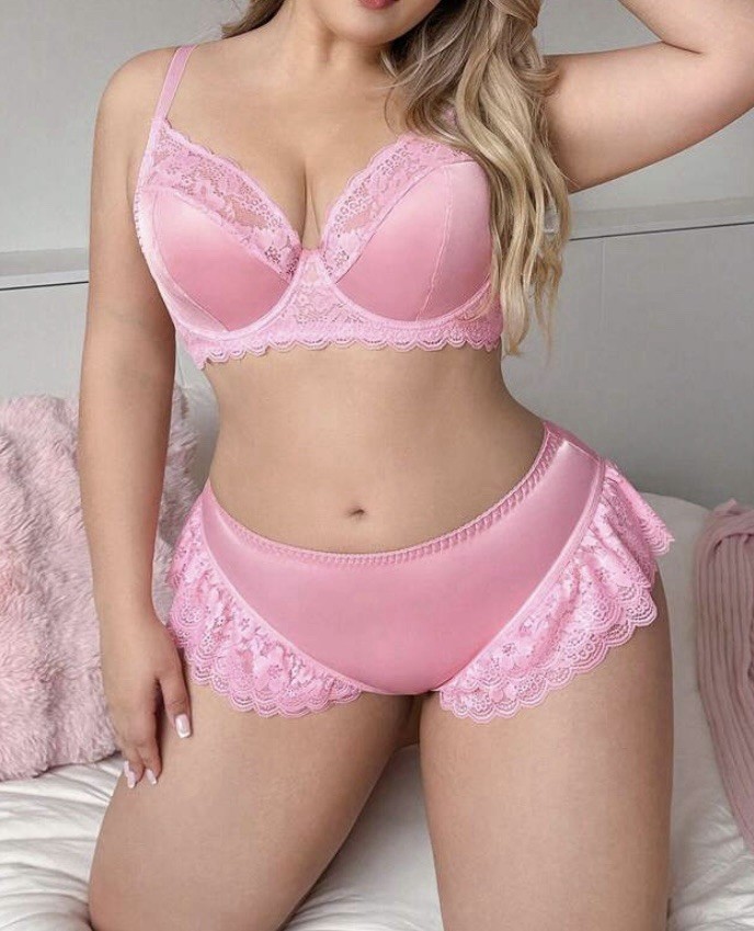 NEW GLOSSY 2nd Skin Stretch Satin 40C Bikini Panties & Bra Set
