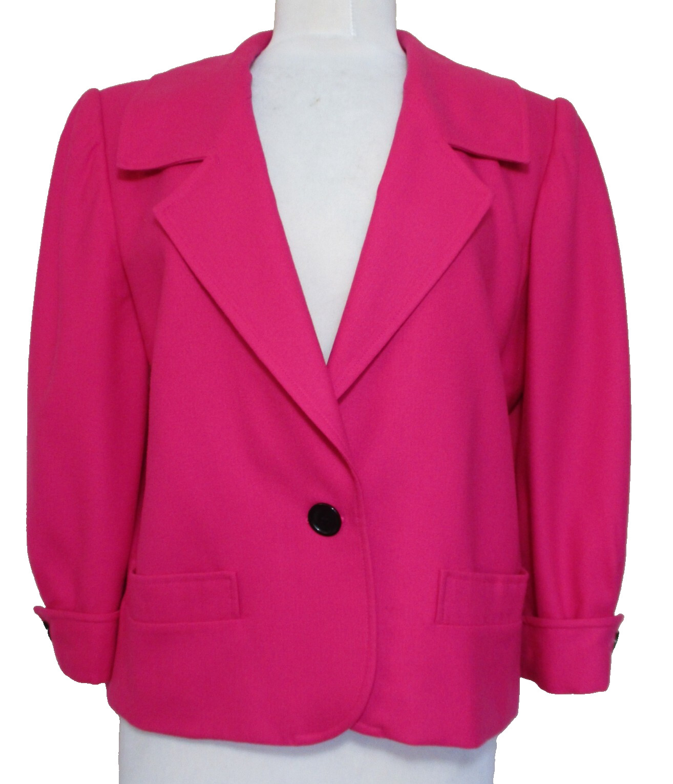 Vintage Oscar de la Renta Suit Jacket Pink Wool Size 12 Women