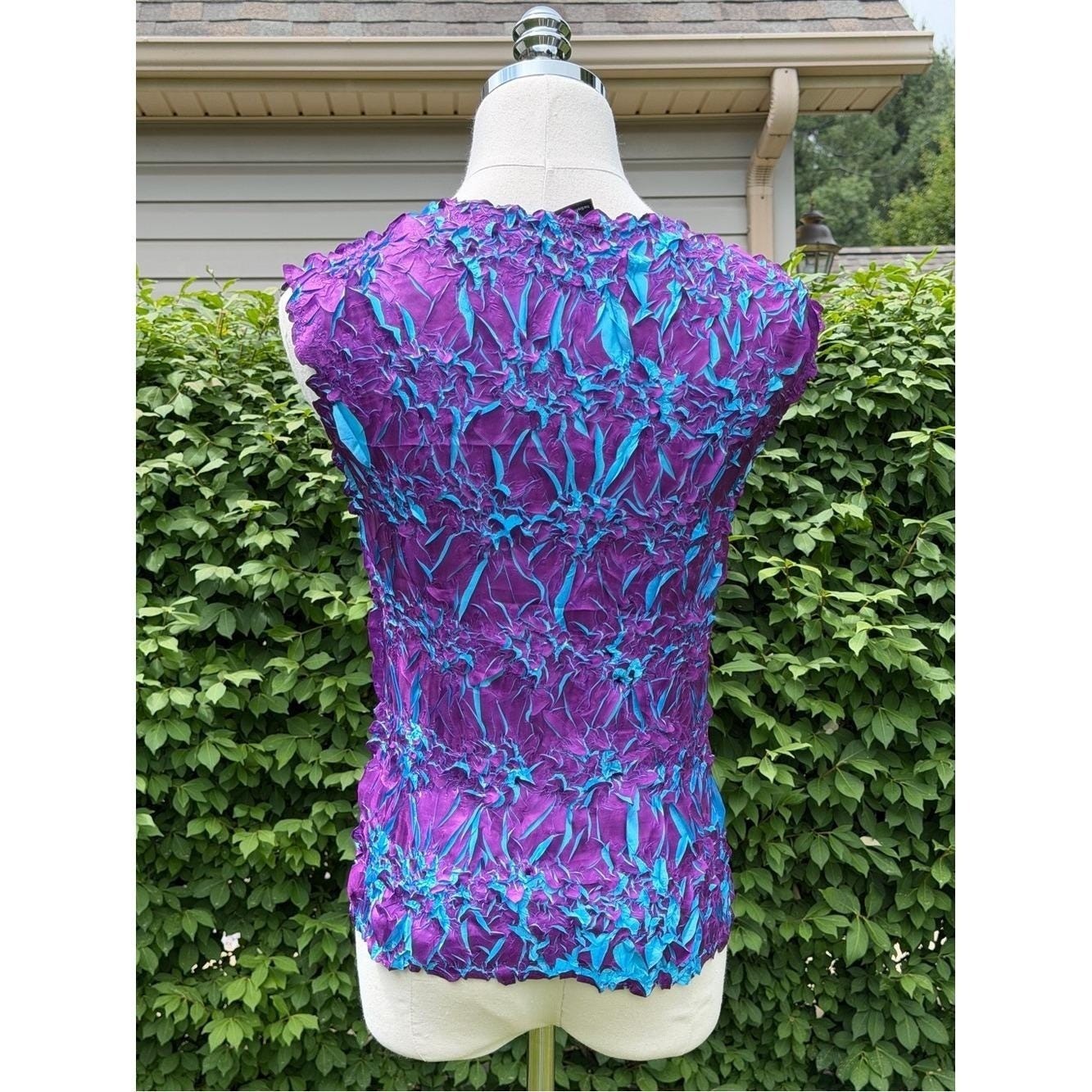 Vintage Y2K Origami Magic Crinkle Top Fairy Grunge Mermaid Rave Scene OSFM