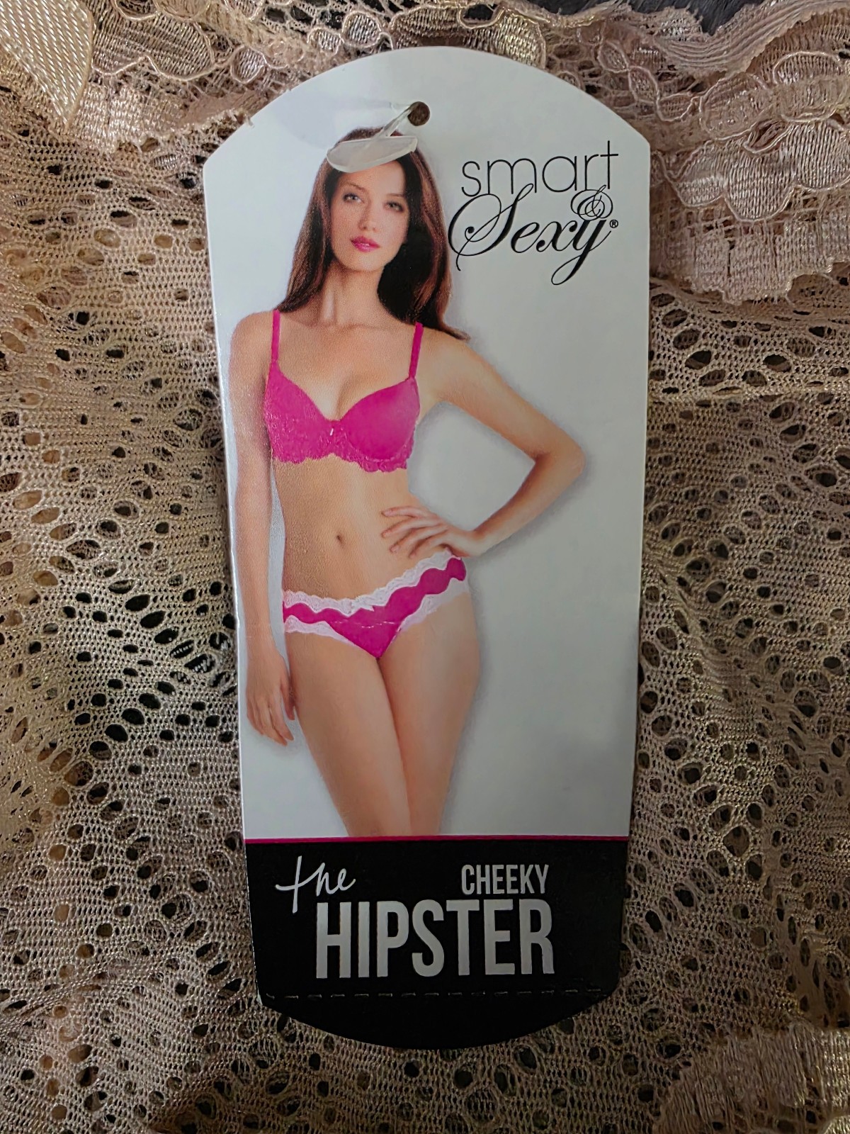Smart & Sexy Beige Lace Cheeky Hipster Panty Size XXL (9) New!