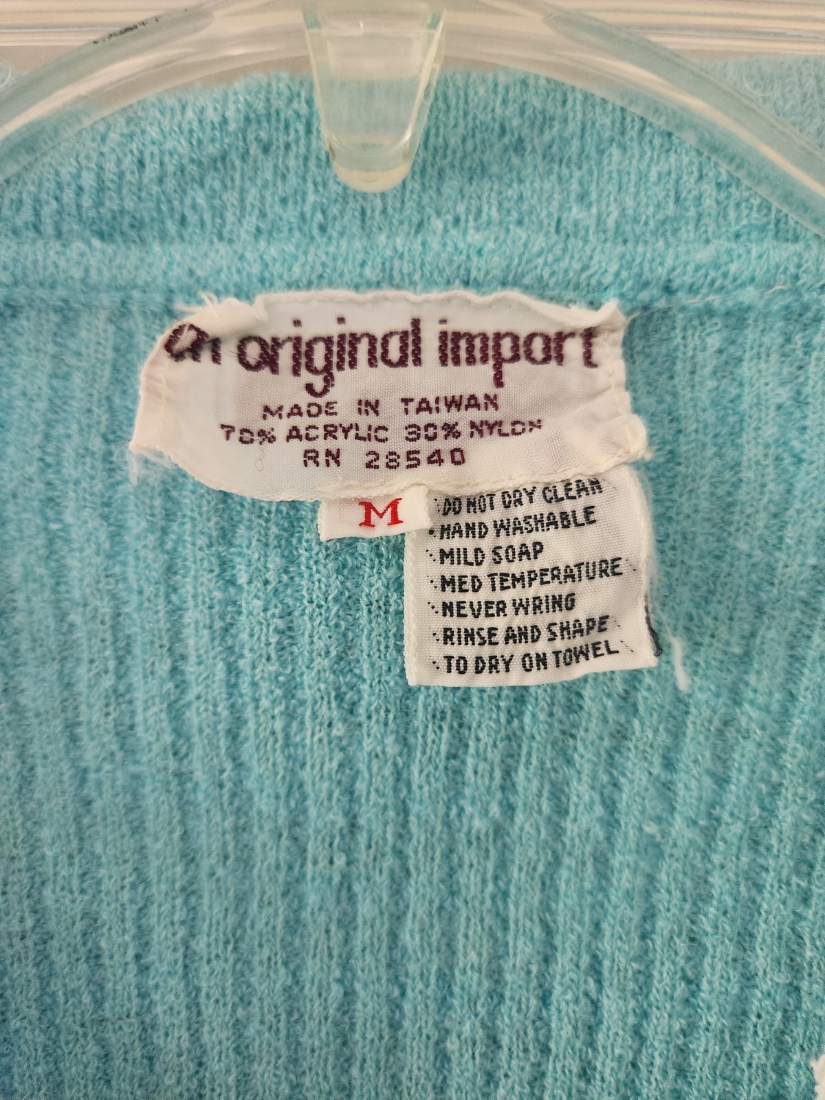 An Original Import Vintage Women&rsquo;s Medium Shirt Robin Egg Blue *See Description
