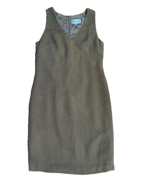Vintage Emanuel Ungaro Sleeveless Burlap Sheath Dress Size 10