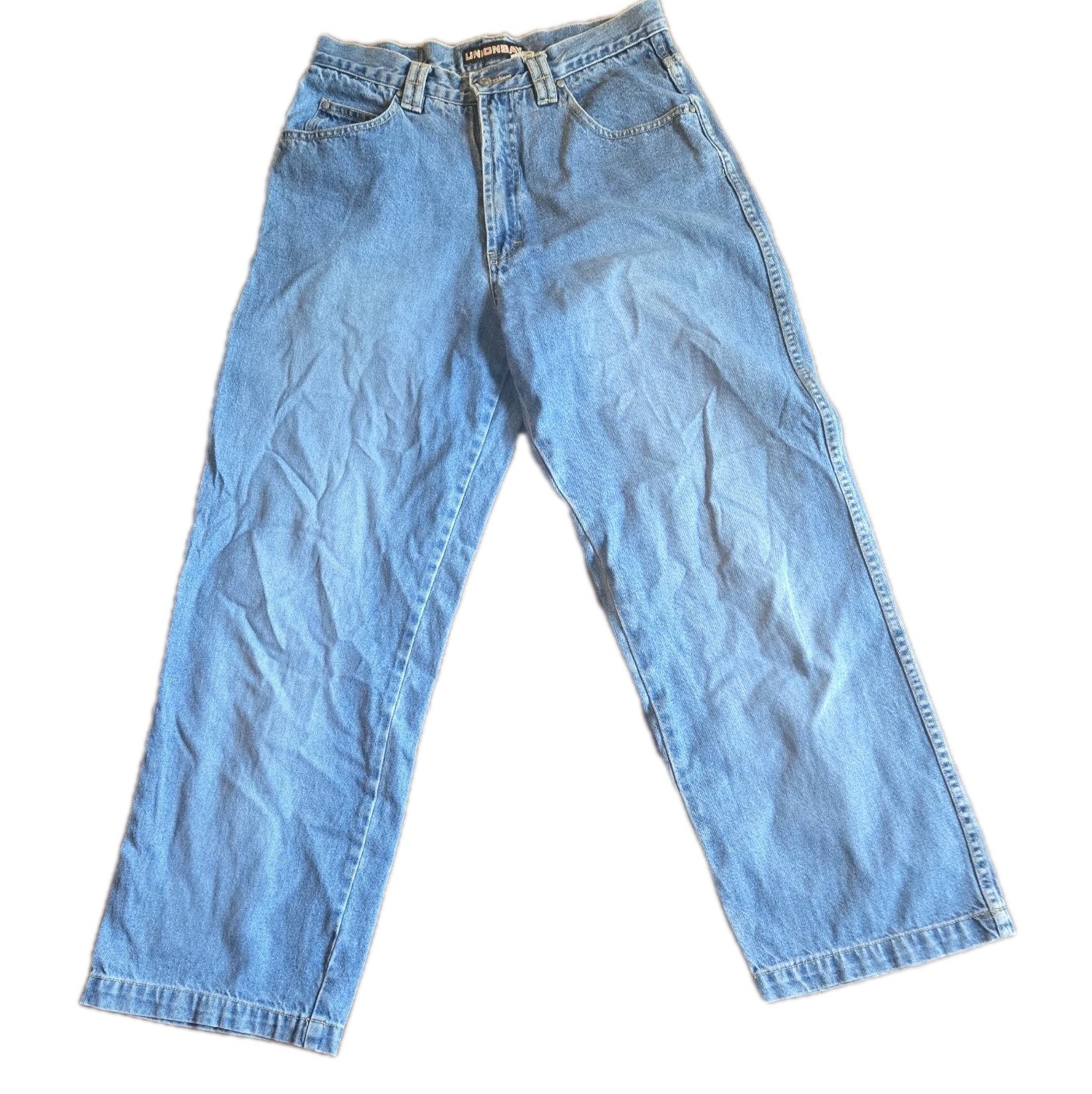 Vtg Union Bay Jeans Light Wash Wide Leg Y2k Baggy Skater Sz 9 Womens 90s?