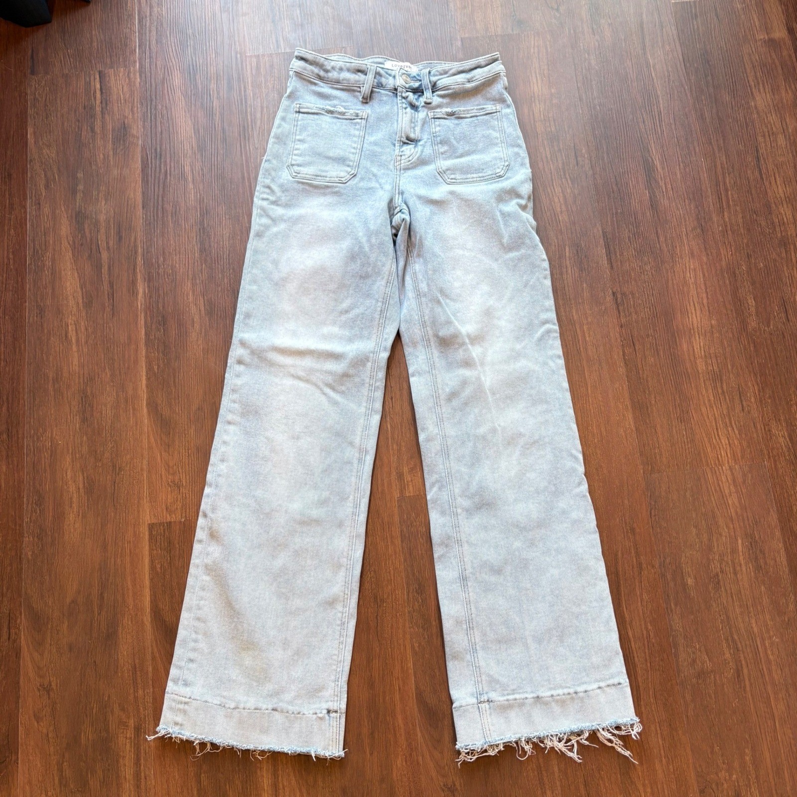 ♾️Lovervet by Vervet Tantalize High Rise Wide Leg Patch Pocket Jeans 28/7♾️