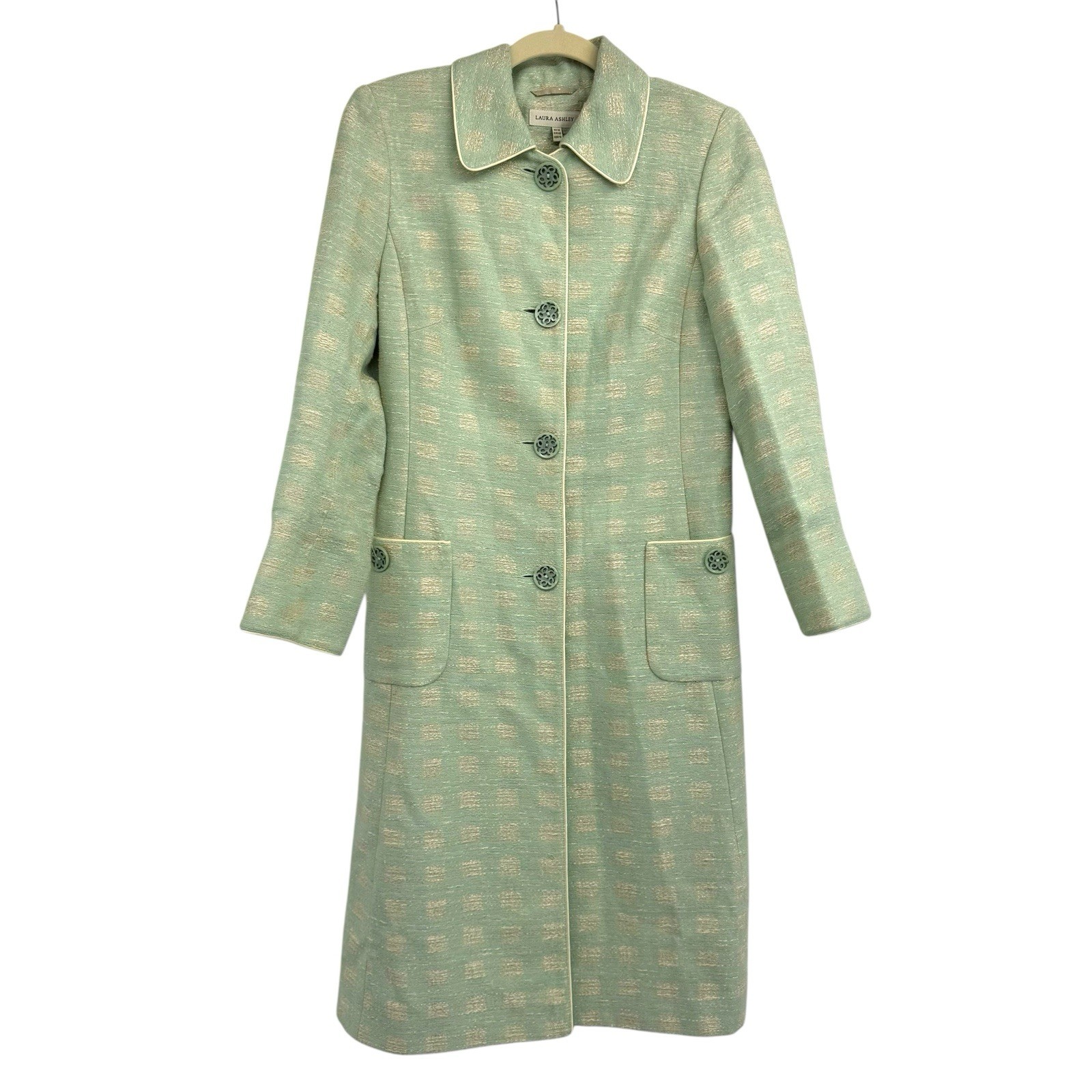NWT’s Laura Ashley Vintage 60&rsquo;s Style Woven Cotton Tailored Spring Jacket Sz 10