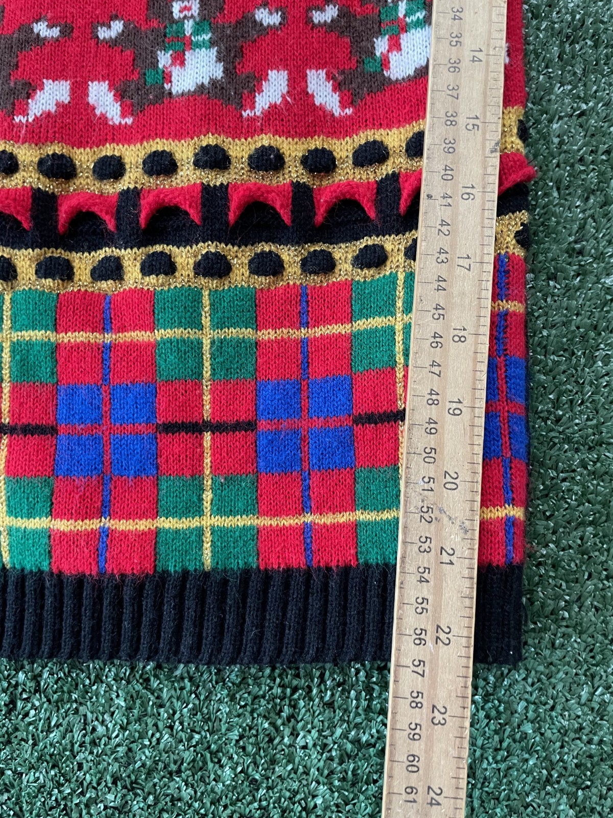 Knitwaves Sweater Knitted Christmas Bears Gifts Size Large 7575 Multicolor VTG