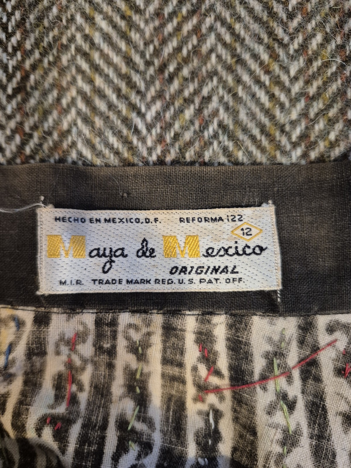 Vintage Maya De Mexico Original Circle Skirt Sequins