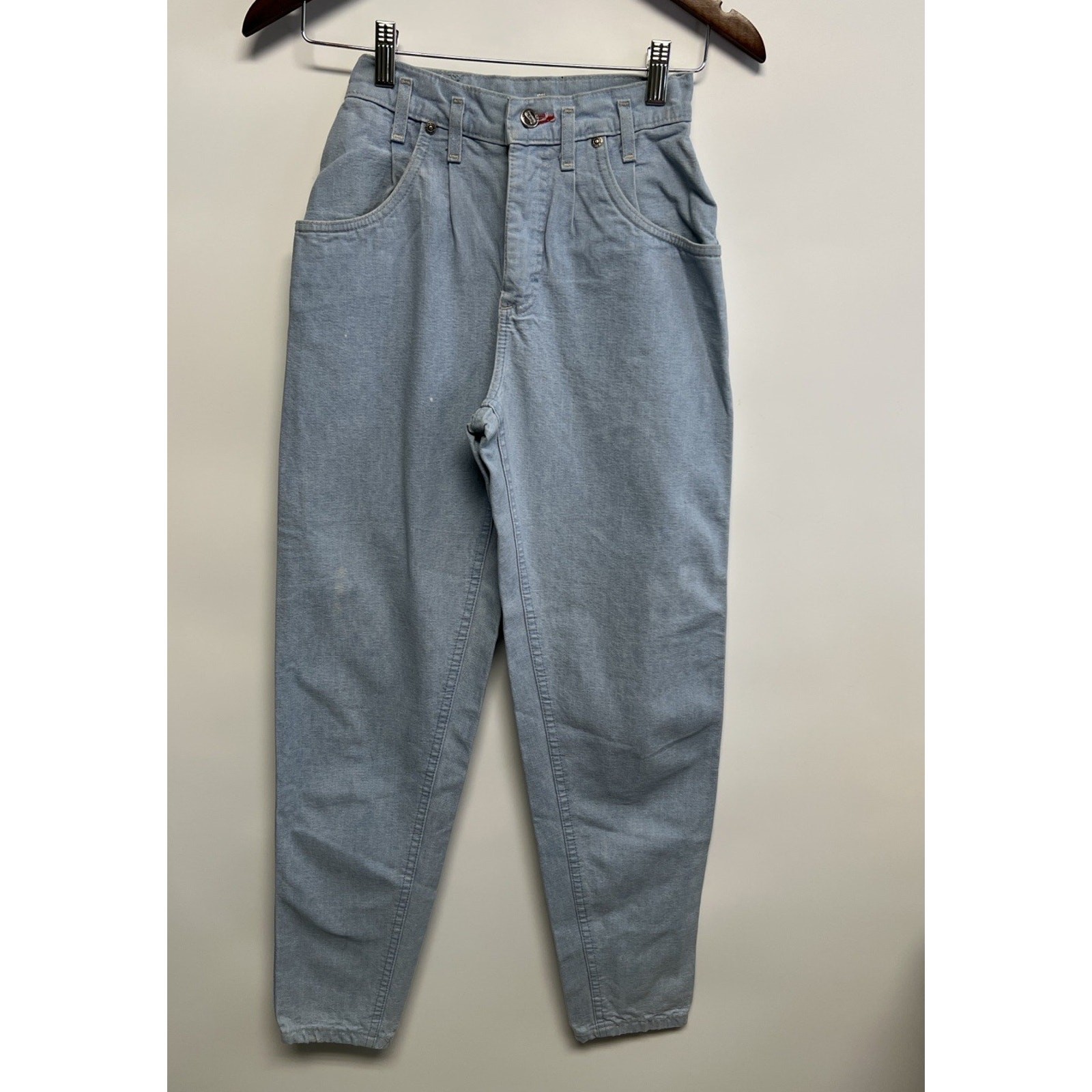Vintage Pepsi Cola Womens Jeans 24×28 Made In USA Mom 80s Light Wash High Rise
