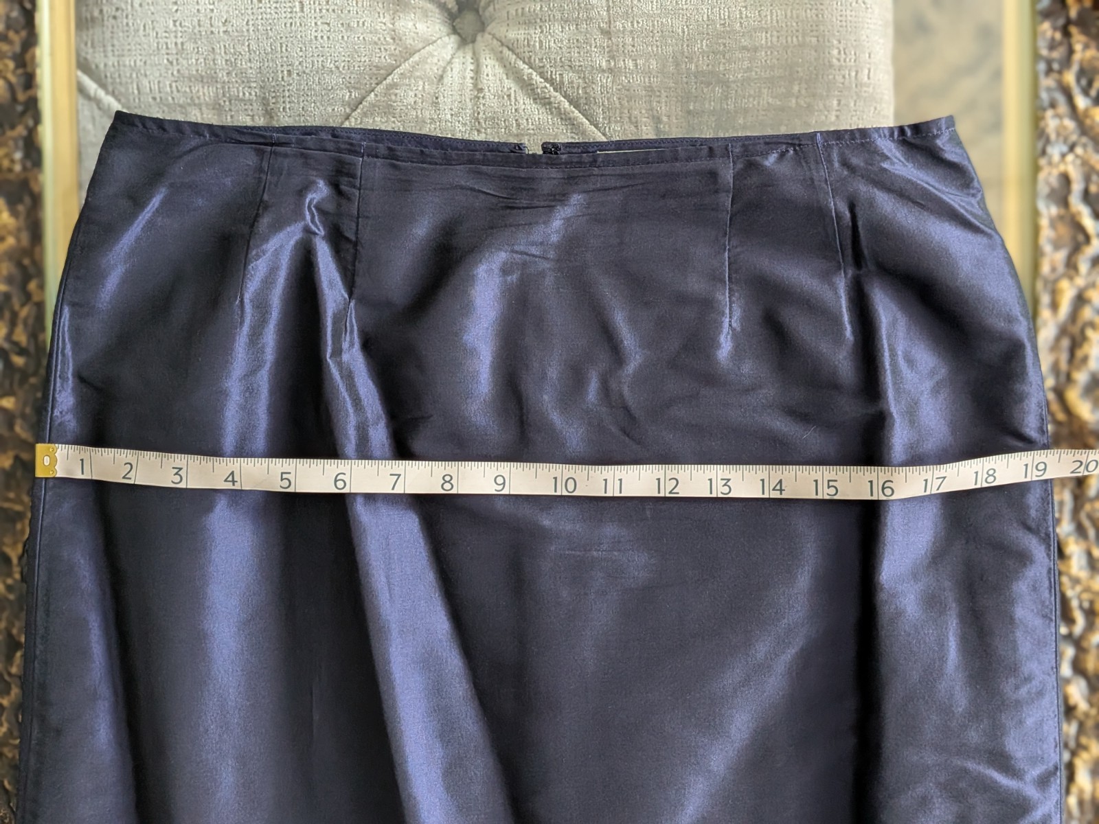 VTG Neiman Marcus Exclusive Silk Satin Skirt Suit Set 8 M Purple Ruched Tailored