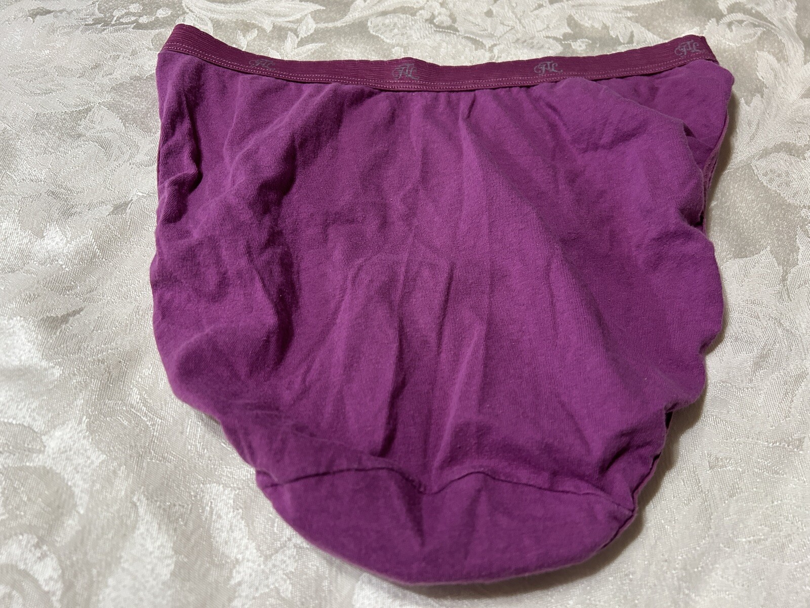 Vtg 90&rsquo;s FRUIT OF THE LOOM 100% Cotton Signature Hi-Leg Sz 7 Rose Pink Panties