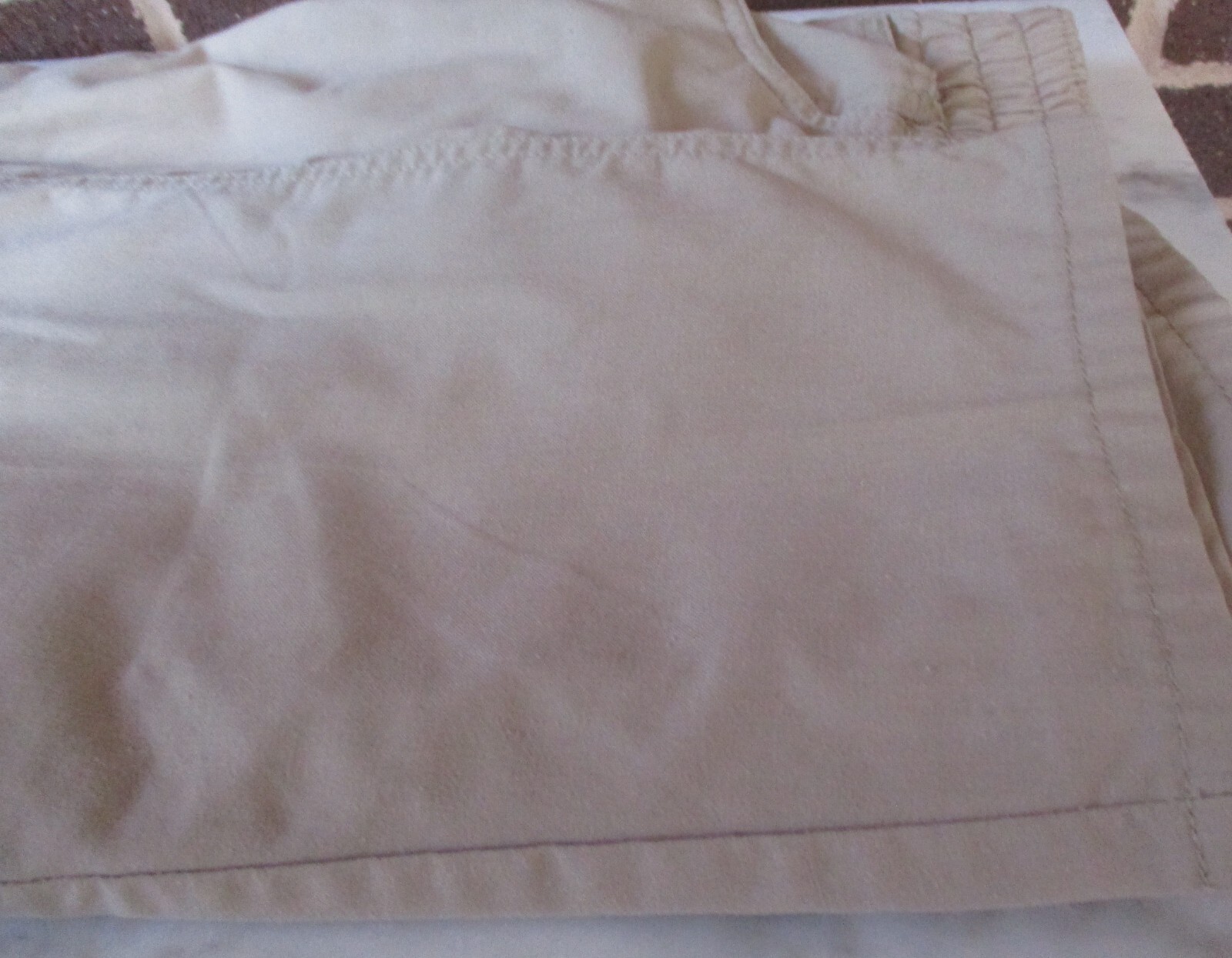 P.S. Gitano Pants Size 36/22W Reg.Beige -Zip/Button/Elastic/ Belt Loops Waist