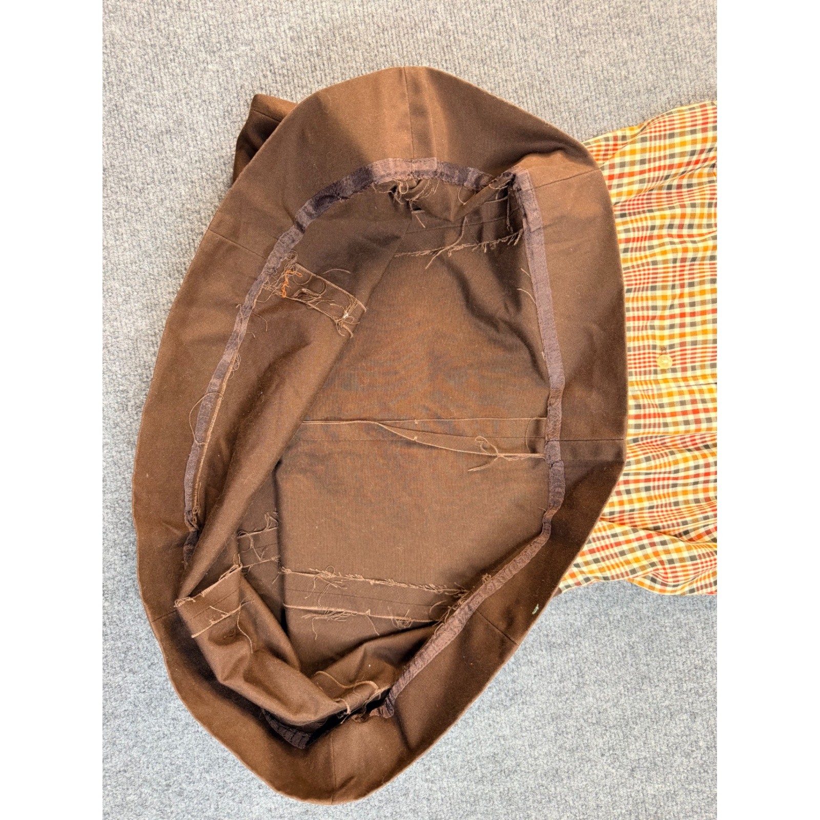 California Girl Vintage Brown Plaid Dress Suit Set Jacket 2pc Mod 70s Workwear