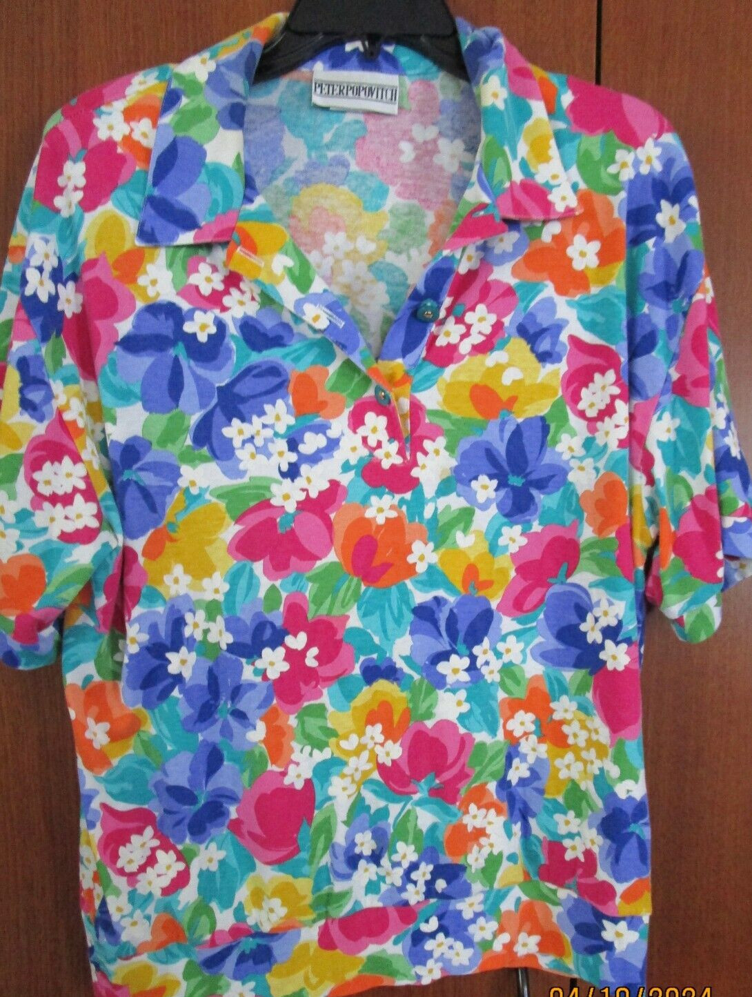 Peter Popovitch Vintage Jacket & Blouse Cotton & Poly Blouse Bust 50 Length 25