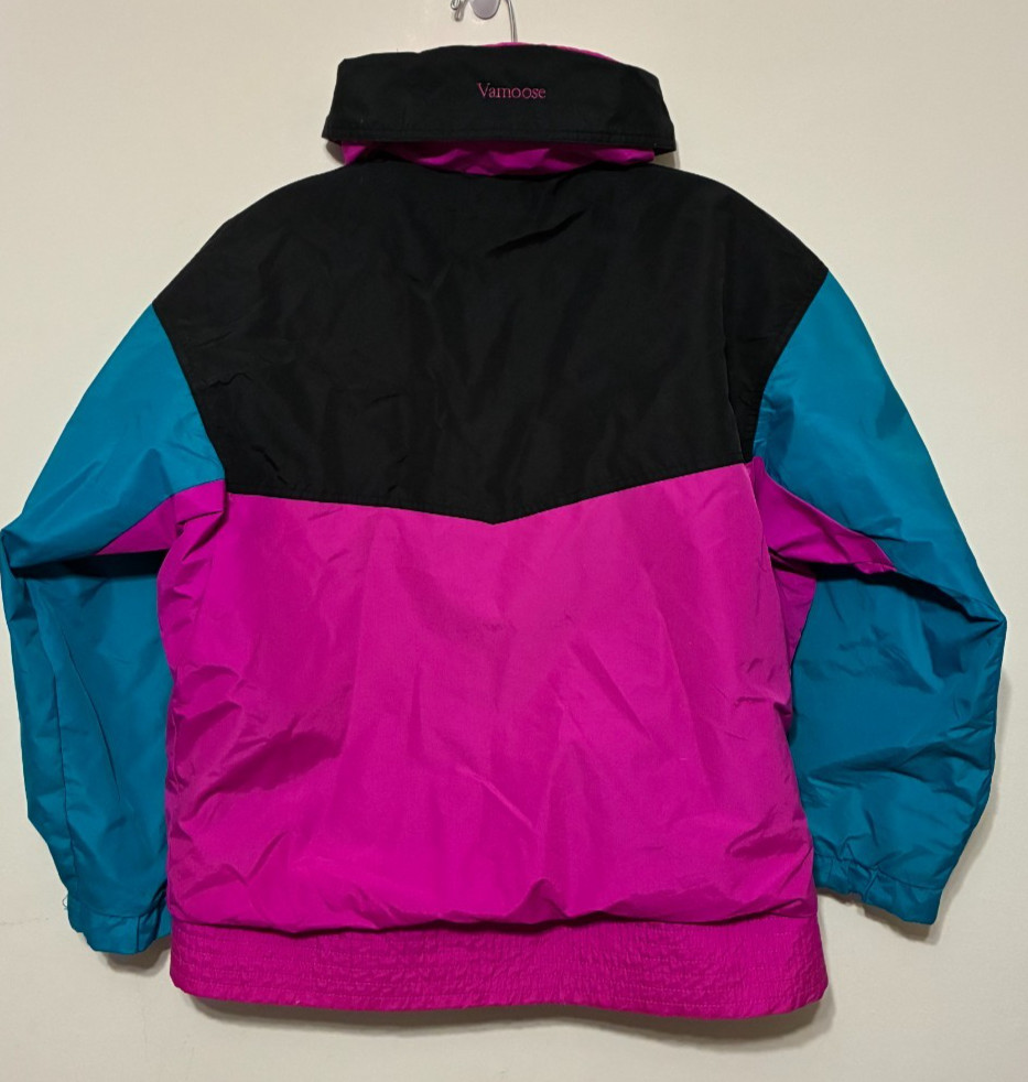 Vintage 1990&rsquo;s Columbia Vamoose Ski Shell Jacket Neon Women’s M Wind Rain Proof