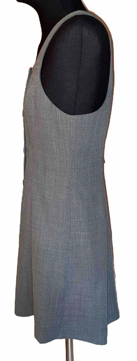 Vintage 1990&rsquo;s Oberon New York Button Up Gray Dress Size 8