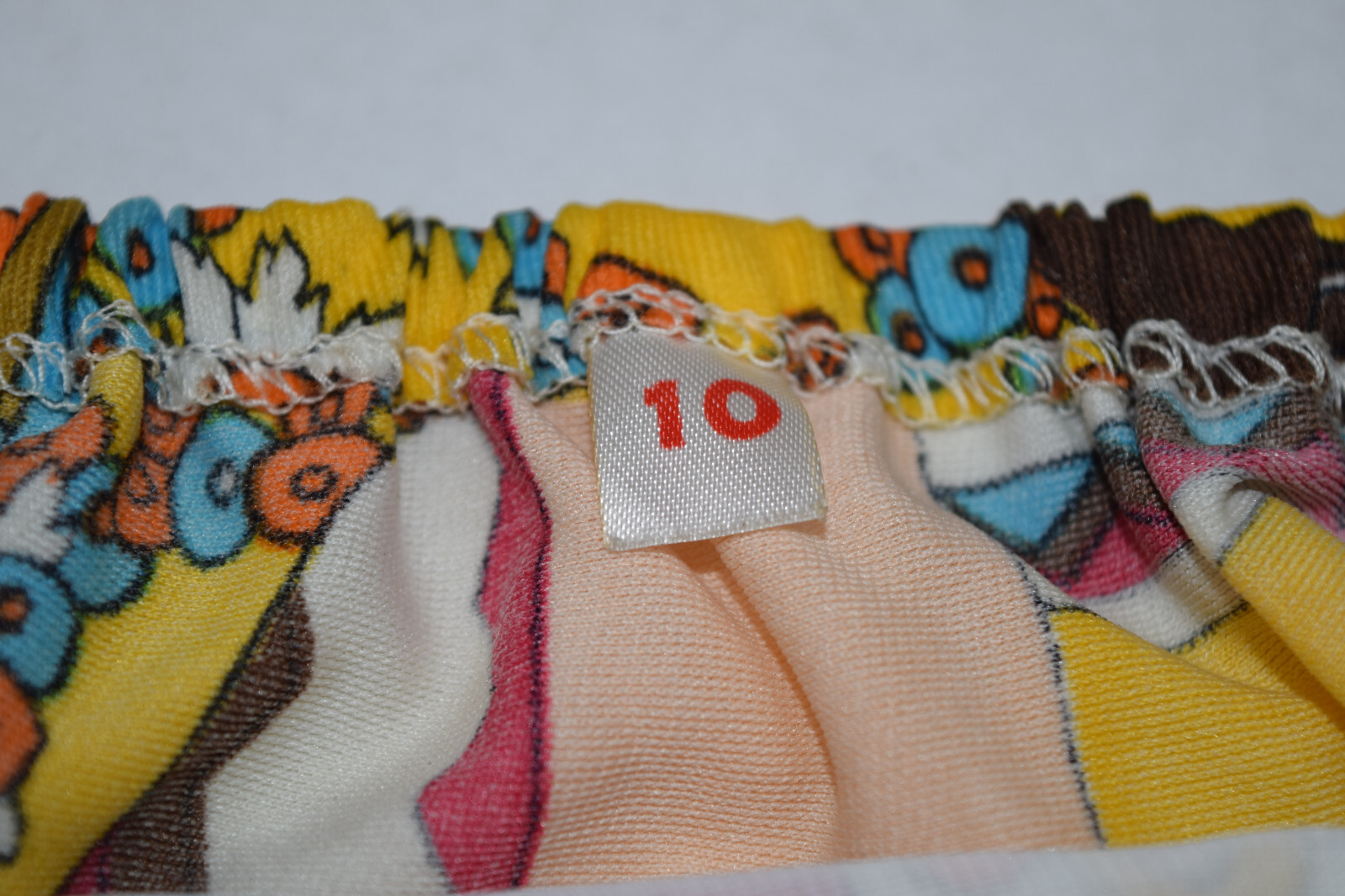 Swimsuit Bikini VTG 60s Pop Art Patchwork Bikini Sz 10 XS/S French Canadian