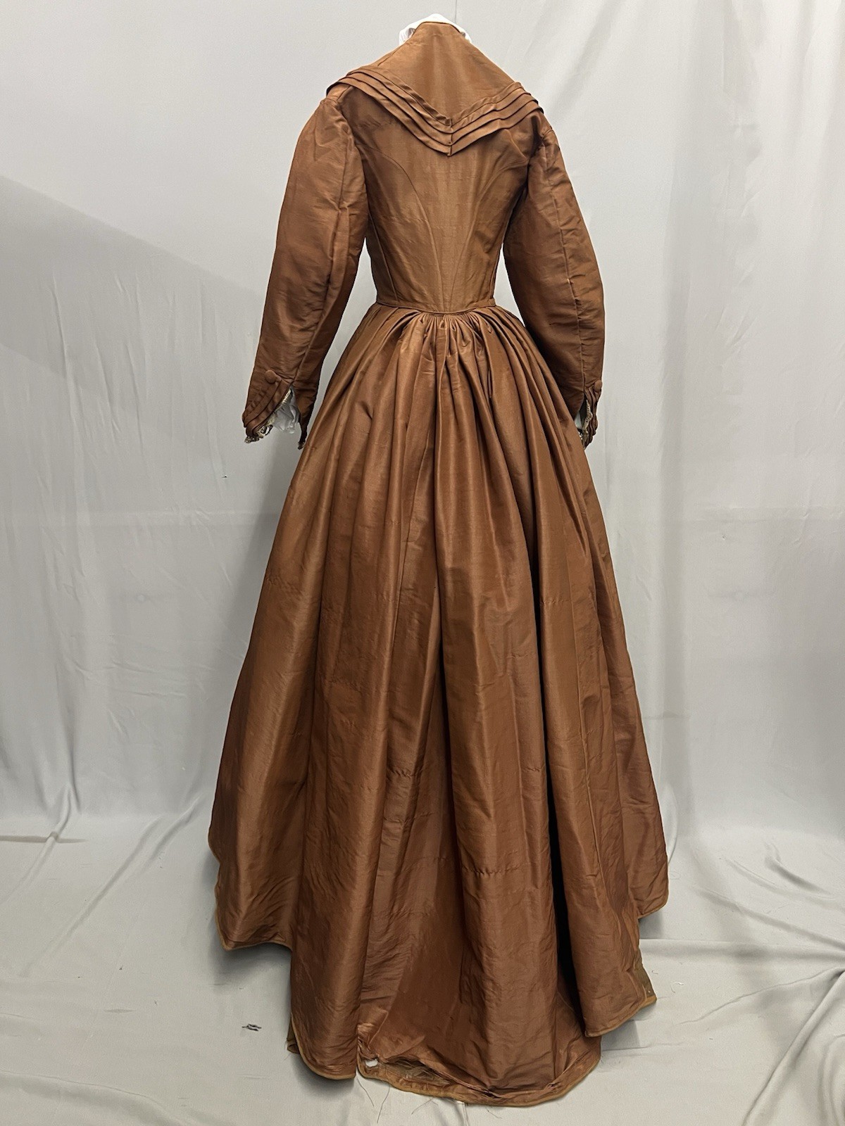 1860’s Brown Silk Day Dress Antique