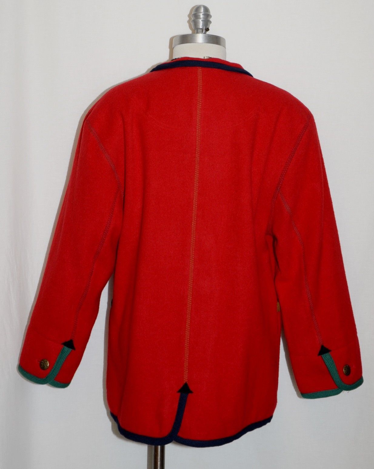 BOILED WOOL RED Women LINED German Winter THICK & WARM Walk Car Jacket Eu40 14 L