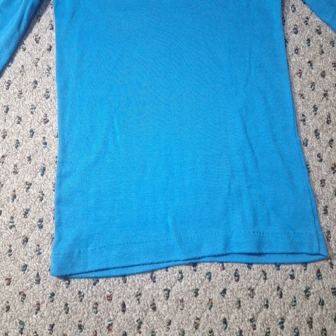 Vtg 70&rsquo;s Boho Split V-Neck 3/4 Sleeve Womens Top M