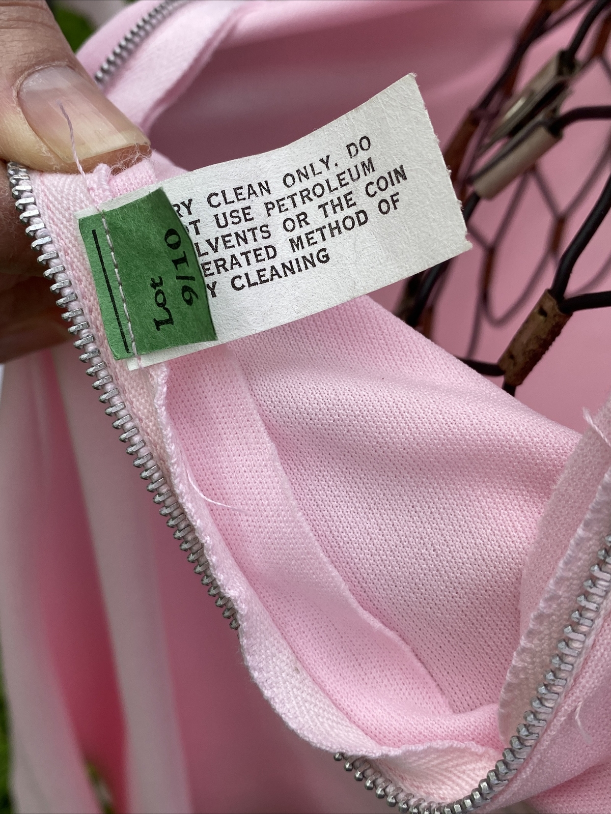 1970s Pink Double Knit Polyester Evening Gown Maxi Dress 9/10
