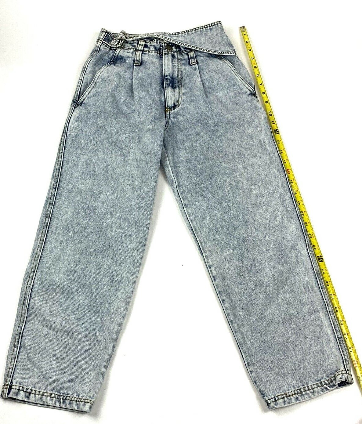 Vintage 80s 90s Bugle Boy Acid Wash High Waist Mom Jeans Sz. 10 W 24-25 in.