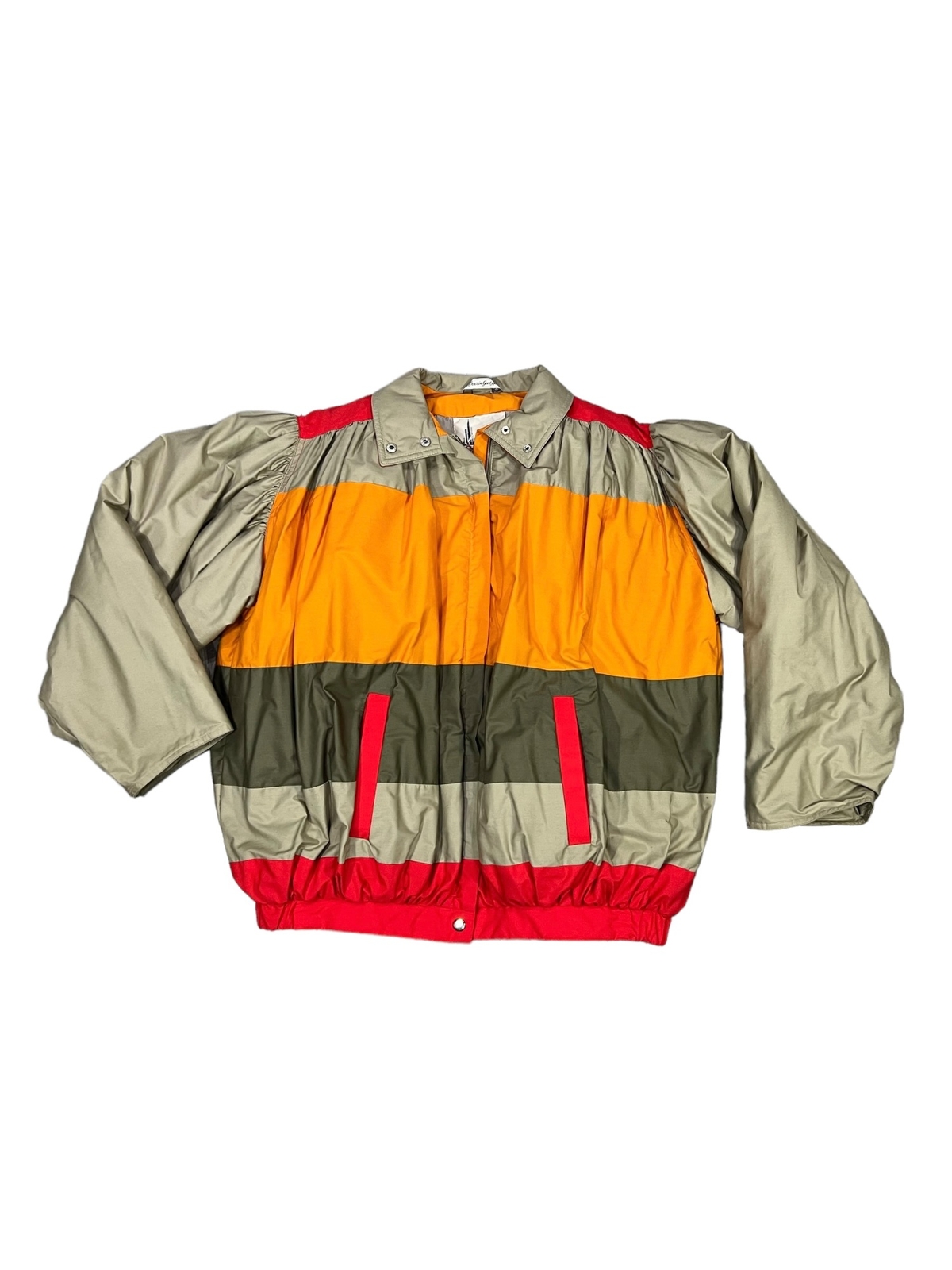Vintage Misty Harbor Wear in Good Health Color Blocked Puffy Down Jacket Size S
